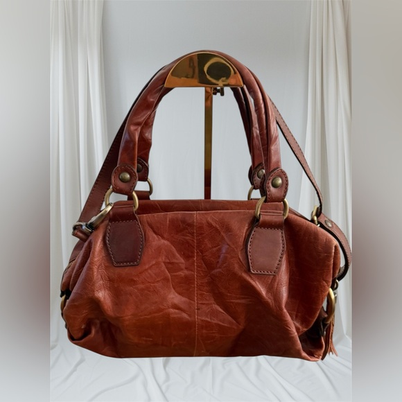 Michelangelo Firenze Leather Rare Vintage Shoulder Strap Satchel Crossbody Bag - Picture 1 of 11